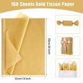 thumbnail image 2 of Papel de seda Woric Gold, 160 hojas, 35 x 50 cm, para bolsas de regalo, 2 of 7