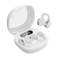 thumbnail image 3 of AZXY Clip-On Open-Ear Bluetooth Earbuds, LED Digital Display, Long Battery Life, Comfortable Wear, High-Fidelity Sound, Portable for Sports, Commute, White, 3 of 7