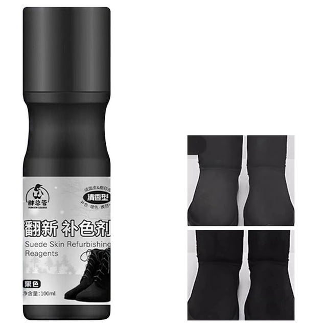 1PC Multifunctional Long Lasting Shoes Refurbishment Cleaner, Portable Multi-Purpose Suede Shoe Cleaner, Spray Protector Waterproof and Stain, Leather Boot Care Kit(Black)