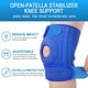 thumbnail image 2 of Knee Support with Open-Patella Design for Joint Pain, Sports, Injury Rehabilitation, Adjustable Knee Brace for Men Woman with 3 Straps, Size Xl-M, Blue, 1 Pair, 2 of 5