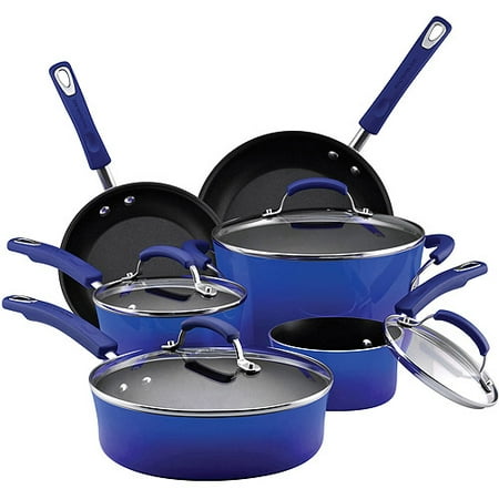 UPC 051153115004 product image for Rachael Ray 10-Piece Porcelain Enamel Non-Stick Cookware Set | upcitemdb.com