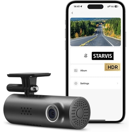 VFM Dash Cam, Dash Camera for Cars 1080P, Dash Cam Front with STARVIS IMX307, HDR Night Vision, Parking Monitor, G-Sensor, Loop Recording, Time-Lapse,App & WiFi, Voice Control Small DashCam