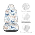thumbnail image 4 of Picia Butterfly Print Waterproof Sweating Car Seat Cover for Post Gym Workout, Running, Beach and Hiking, Universal Fit Anti-Slip Bucket Seat Protector, 4 of 5