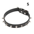 thumbnail image 1 of Collar de cuero para mascotas Worallymy Collar con remaches de una sola fila Collar ajustable de PU accesorio para el cuello suministros para mascotas Worallymy JD735808296, 1 of 7