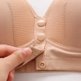 thumbnail image 6 of Women's Plus Size Daisy Bras, Daisy Bras for Older Women No Underwire Front Closure Comfort Senior Comfort Cotton Full Coverage Snap Closing Bra Wide Strap M-3XL, 6 of 7