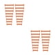 thumbnail image 2 of Qarigey 16 Uds. De cordones elásticos para atar, herramienta gratuita, accesorios para zapatos, hebillas de silicona para niños, hebilla para cordones Naranja 2piezas Qarigey CBP016178, 2 of 5