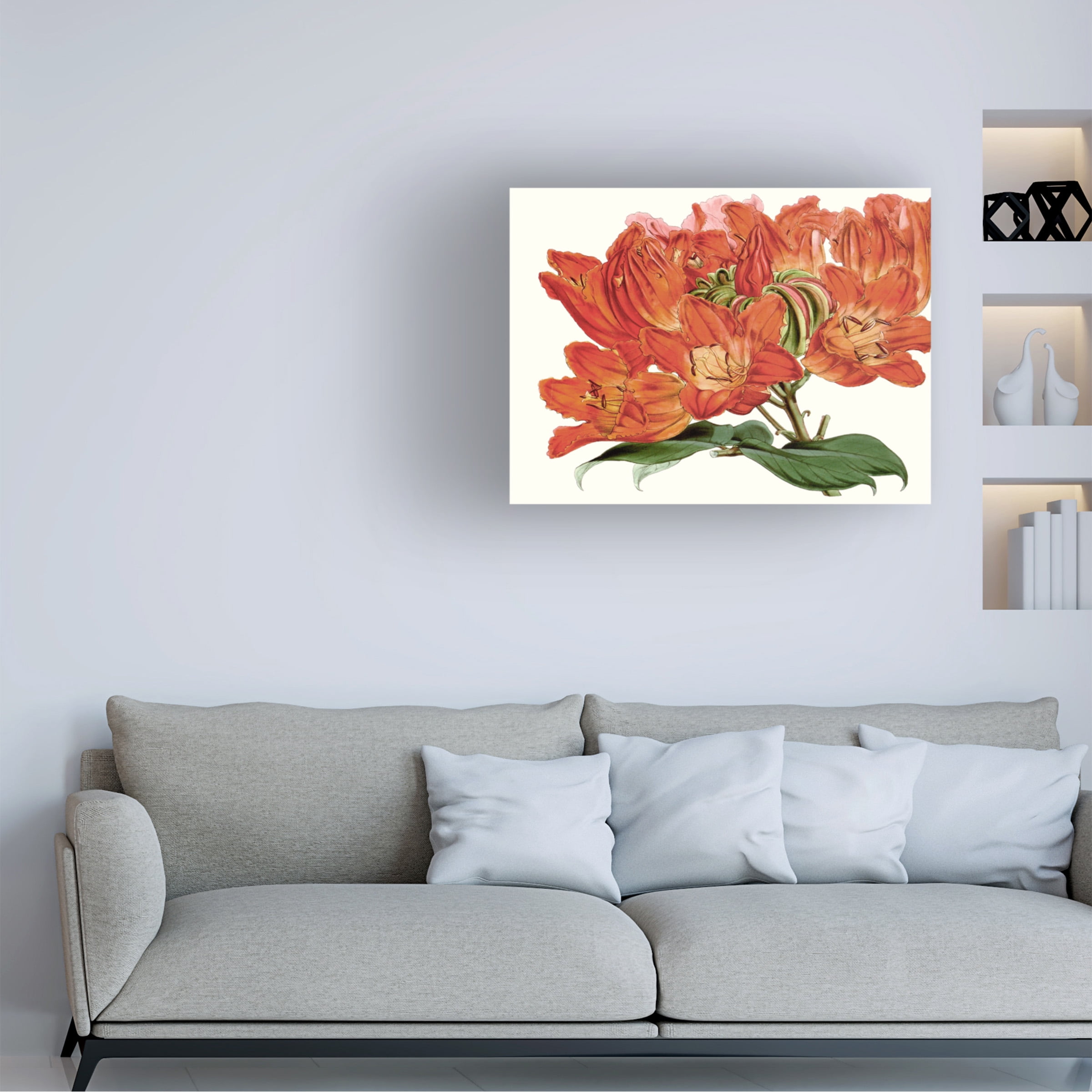 Curtis 'Striking Coral Botanicals III' Canvas Art