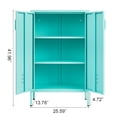 thumbnail image 5 of Marcree 2 Door Metal Accent Cabinet,Metal Locker Storage Cabinet,Metal Storage Cabinet with Shelves,Metal Sideboard Cabinet for Home Office,Entryway, 5 of 7
