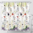 thumbnail image 1 of Whimsical Halloween Shower Curtain - Trees, Pumpkins & Bats, 1 of 4