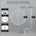 thumbnail image 5 of LED Light Ball - Indoor/Outdoor Christmas Light Balls, Light Spheres Outdoor/Sphere Light Fold Flat Metal Frame (16", White Frame/Blue Lights), 5 of 5