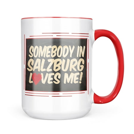 

Neonblond Somebody in Salzburg Loves me Austria Mug gift for Coffee Tea lovers