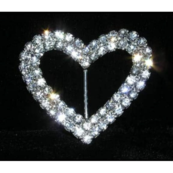 #14584 - 2 Row 2" Heart Buckle