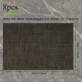 thumbnail image 2 of 8Pcs Dish Placemats Non-Slip PVC Table Mat Heat Resistant Dish Pad Washable Dish Place Mat Decorative Woven Texture Place Mats for Kitchen Dining Table Indoor Outdoor, 2 of 8