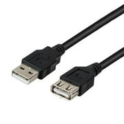 Xtech - Extension Cable USB 2.0 A Male to A Female 10ft Black