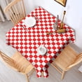 thumbnail image 2 of Red and Black Checkered Pattern Square Tablecloth,Waterproof Square Table Cover,Wipeable Spillproof Washable Table Cover for Home Kitchen Party Decor 42"X42"(107x107cm), 2 of 6