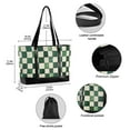 thumbnail image 2 of FORMRS Laptop Tote Bag for Women with 15.6" Computer Compartments Handbag, Green and White Plaid Pattern, 2 of 7