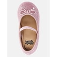 thumbnail image 4 of Wonder Nation Baby Girls Bow Ballet Dress Shoes, 4 of 6