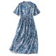 thumbnail image 1 of Vestido de Verano para las Mujeres Gradiente Impreso Cuello en V Manga Corta de la Longitud Del Tobillo Vestido, Vestido Corto de Verano, 1 of 6