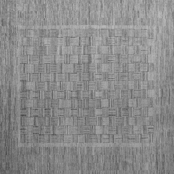 Ahgly Company Indoor Square Abstract Gray Modern Area Rugs, 8' Square