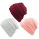 thumbnail image 2 of Gorro de punto de invierno para niños, gorros con forro polar cálido, gorro para bebé con Cable para niños, gorro con calavera para niñas y niños, 2 of 6