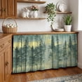 thumbnail image 3 of Green Forest Cabinet Curtain 32"Wx55"L, Dustproof Pantry Door Curtain with Self Adhesive Tape, Modern Oil Painting Art Botanical Tall Storage Cover Privacy Drape for Bathroom Kitchen Laundry Room, 3 of 9