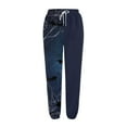 thumbnail image 3 of Rciityk Blue Women's Halloween Sweatpants Baggy Ghost Bats Spider Webs Print High Waisted with Pockets Winter Casual Loose Joggers Trousers, 3 of 4