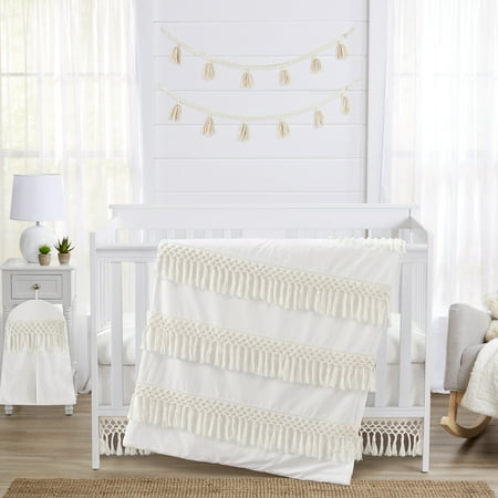 UPC: 0846480097112 | Boho Fringe 4 Piece Cotton Crib Bedding Set by Sweet Jojo Designs