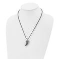 thumbnail image 4 of Stainless Steel Ball Beaded Necklace with Pendants Chain Chisel Antiqued and Polished Black IP-plated Claw Pendant on a 20 inch 14.81 mm, 4 of 4