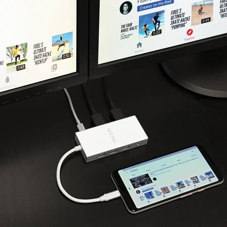 Accell - Air USB-C 4K Driver-Less Docking Station - Silver