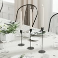 thumbnail image 6 of FSyueyun Matte Black Taper Candle Holders, Set of 3, 6 of 7