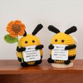 thumbnail image 5 of Lindo adorno de escritorio de abeja positiva de crochet con energía de crochet, abeja de miel pequeña, regalos para niños, muñeca de crochet,, 5 of 5
