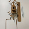 thumbnail image 1 of 1pc Metal Bird House With Pole Metal Garden Bird House Birdhouse Decoration Ornament Castle Metal Style, 1 of 4