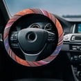 thumbnail image 2 of Unique Bargains 40cm/16" Linen Car Steering Wheel Cover Wear Resistant Multicolor Printing Pattern, 2 of 7