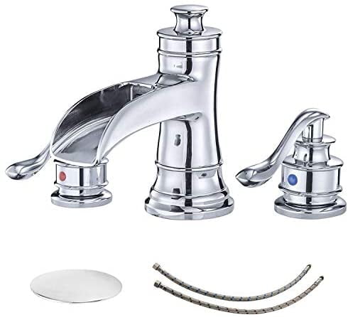 8 Inch Widespread Bathroom Sink Faucet Two Handles 3 Holes Chrome Mixer Taps 