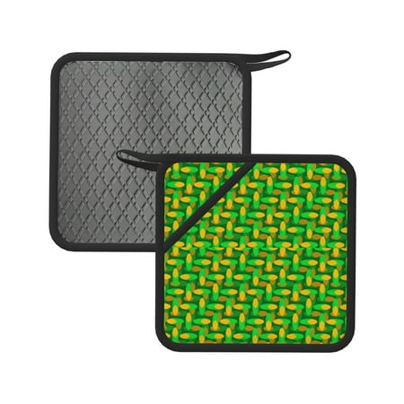 

Matuu Corn 4 for Square Silicone Anti-hot Pad for Kitchen Potholders Hot Dishers Spoon Holder