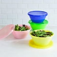thumbnail image 4 of GHSDFBB Plastic Bowls with Lids, Snack Bowls, Small Bowls, Food Storage Containers, Microwave Safe, Dishwasher Safe, Set of 9 in 9 Assorted Colors (22 Ounce), 4 of 5