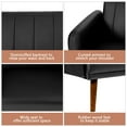 thumbnail image 4 of Giantex 3-Seat Sofa Bed, Convertible Futon Sofa w/High-Density Sponge & Adjustable Backrest, Foldable Couch Sleeper Lounge, Black, 4 of 6