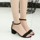 thumbnail image 5 of Zapatos de verano para mujer Correa con hebilla Tacones cuadrados Punta abierta Sandalias transpirables Zapatos de fiesta Wmkox8yii  hfjk1643, 5 of 6