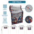 thumbnail image 6 of Independence Day Gnomes Table Runner 72 Inches, Red Blue Floral Gray Wood Bed Runner Dresser Scarves Tabletop for Indoor Outdoor Parties/Ceremony/Banquet, 14" x 72", 6 of 9