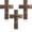Brown, variant on 3 Pieces Easter Faith Love Hope Cross Sign Crosses Wall Decor Wood Wall Hanging Rustic Cross Vintage Religious Love Art Decor Farmhouse Home Hanging Decorations, 12 x 8 Inch(White)