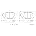 thumbnail image 2 of Balatas Traseras marca brembo para Toyota Corolla Base 2020-2022, 2 of 5