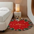 thumbnail image 2 of Round Rugs 5Ft, Merry Christmas Round Area Rug Washable Indoor Throw Carpet, Xmas Tree Winter Snowflake Red Soft Non Slip Circle Rug for Cabinet Bathroom Home Decor Aesthetic, 2 of 8