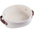 thumbnail image 2 of Cesta de Almacenamiento - Asa de Cuero Beige - Pequeña Adepaton WMZL-2082-3, 2 of 9