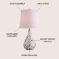 thumbnail image 6 of JONATHAN Y Mona 20.5" Mini LED Table Lamp, Seashell, JYL1024A, 6 of 9