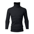 thumbnail image 5 of Yuanlong Mens T-Shirts Solid Long Sleeve High Neck With Face Mask Thick Slim Tops Winter Layyering Wear Warm Base Shirts, 5 of 6