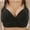Black, variant on ELABCH Bras for Women Sexy Lace Push Up Bra Wireless Support Padded Bra Adjustable Straps Basic Soft Breathable Everyday Bras with Extension Button Khaki 48C