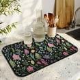 thumbnail image 3 of 2 Pack Washable Rubber Multicolored Flower Leaves Dish Drying Mats for Kitchen Counter Home Large Coffee Bar Pad Accessories and Decor for Utensils Stemware (2pcs 19.5''x12''), 3 of 6