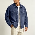 thumbnail image 5 of Hvogkswy Vintage Washed Jean Jacket Men Long Sleeve Button Denim Jackets Lightweight Work Jean Jacket Coat with Pockets, 5 of 7