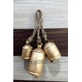 thumbnail image 3 of Vintage Rustic Lucky Tin Metal Cow Bells Handmade Set of 3 Giant Harmony Cow Bells Huge Bells On Rope Christmas Décor 3" 4" 5" Bells Rustic Vintage Home Decor Gifts, 3 of 4