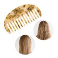 thumbnail image 5 of Unique Bargains 1 Pc Spotted Pattern Hair Comb Yellow Acetate Sheet, 5 of 5